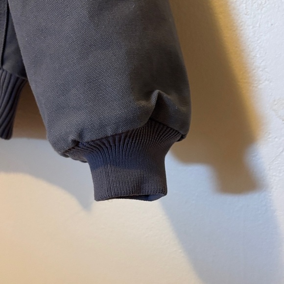 Carhartt Charcoal Hooded Puffer with Red Plaid Lining - Picture 6 of 12